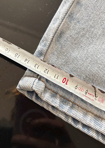 Gri Yırtık Detaylı Rahat Kesim Kadın Jean - Görsel 8