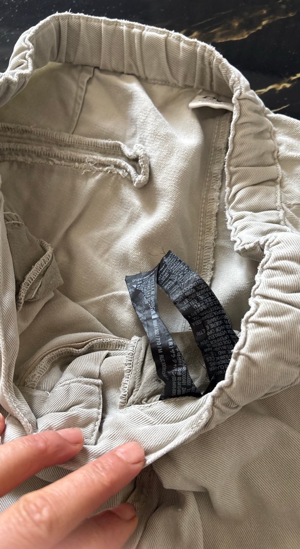 Zara Keten Kumaş Kemerli Rahat erkek Pantolon - Görsel 4