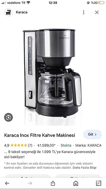 Filtre kahve makine