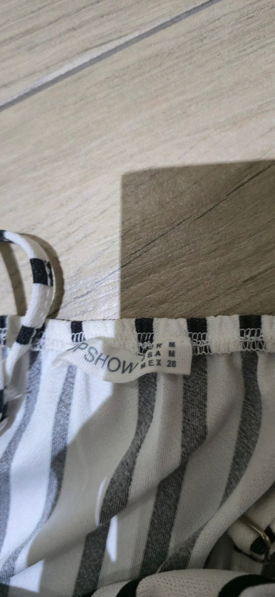 Çizgili Askılı Kemerli Kadın Tulum - Görsel 5