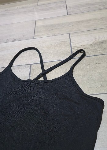 Siyah V Yaka Kolsuz Kadın Tulum - Görsel 2