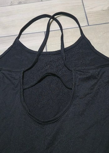 Siyah V Yaka Kolsuz Kadın Tulum - Görsel 3