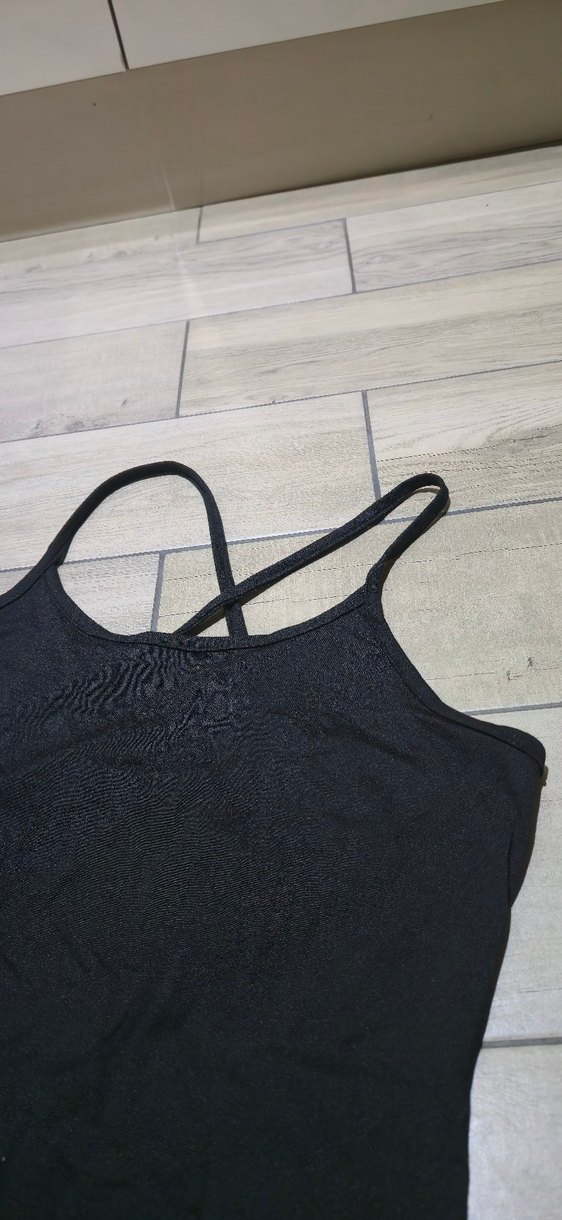 Siyah V Yaka Kolsuz Kadın Tulum - Görsel 2