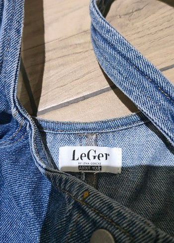 Düğmeli Mavi Denim Kadın Bustiyer - Görsel 4