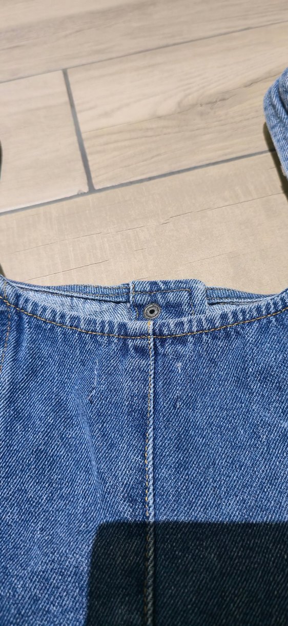 Düğmeli Mavi Denim Kadın Bustiyer - Görsel 3