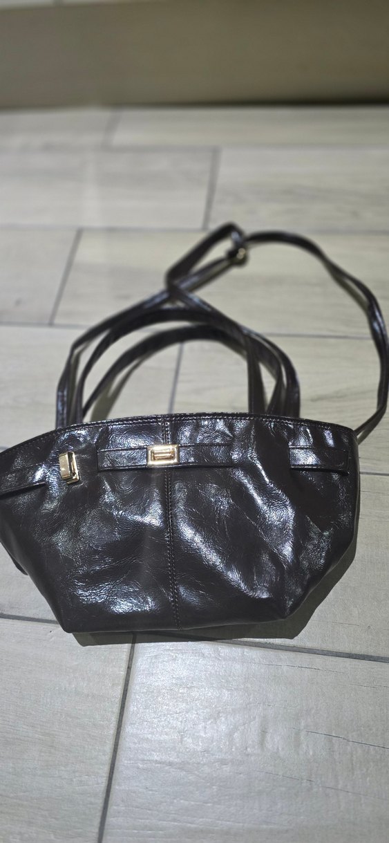 Tokalı kahverengi Deri Kadın Çanta - Görsel 2