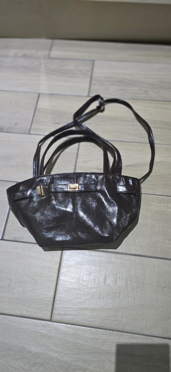 Tokalı kahverengi Deri Kadın Çanta - Görsel 3