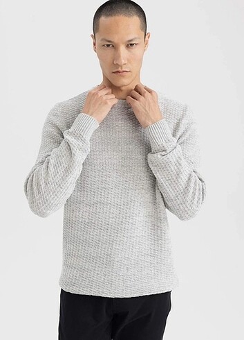 DeFacto Standart Fit Bisiklet Yaka Triko Kazak R1175AZ23AU