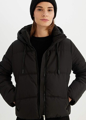 Defacto Su İtici Puffer Şişme Mont Oversize Geniş Kesim Kapüşonlu Isı Ya