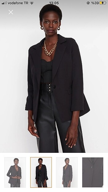 Siyah blazer