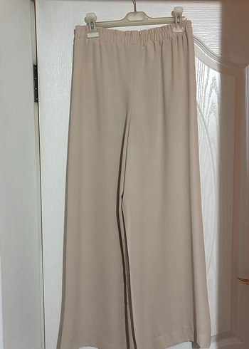 Bej Kadın Salaş Kumaş Pantolon - Görsel 2