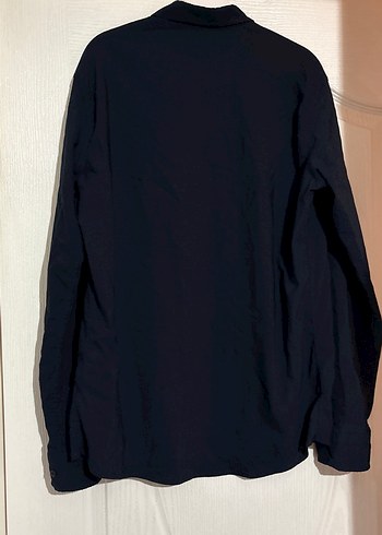 Lacivert Keten Erkek Gömlek - Görsel 3