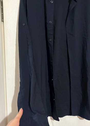 Lacivert Keten Erkek Gömlek - Görsel 2