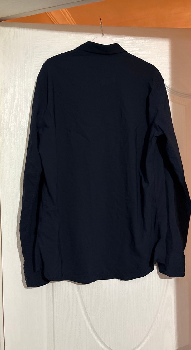 Lacivert Keten Erkek Gömlek - Görsel 3