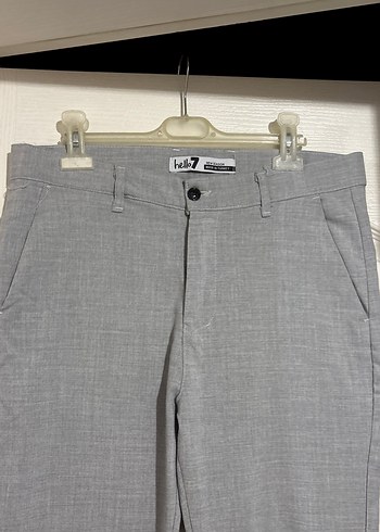 Düğmeli Gri Erkek Ofis Pantolonu - Görsel 2