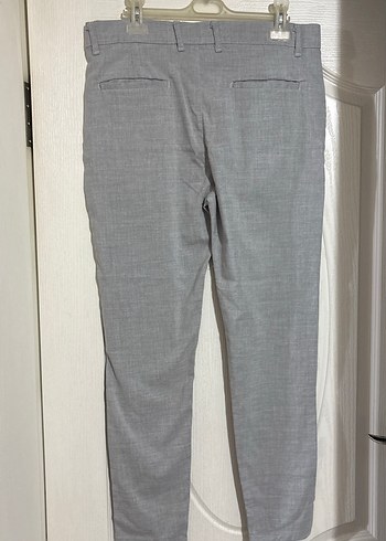 Düğmeli Gri Erkek Ofis Pantolonu - Görsel 3