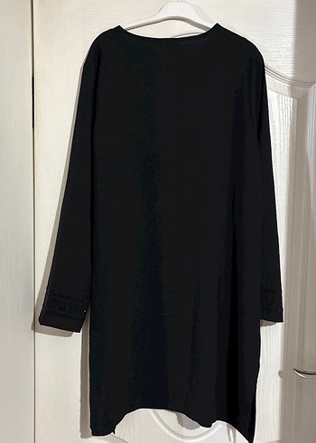 Siyah Kadın Uzun Kollu Salaş Tunik - Görsel 4