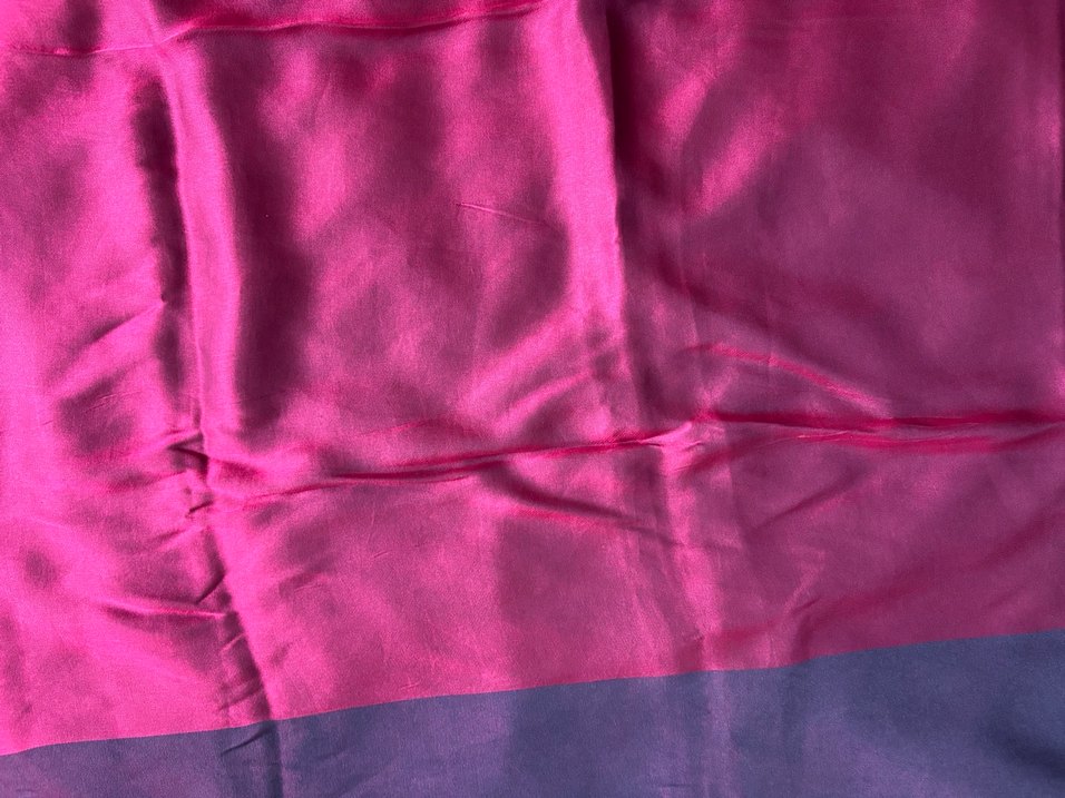 Parlak Pembe İpek Kadın Fular - Görsel 2