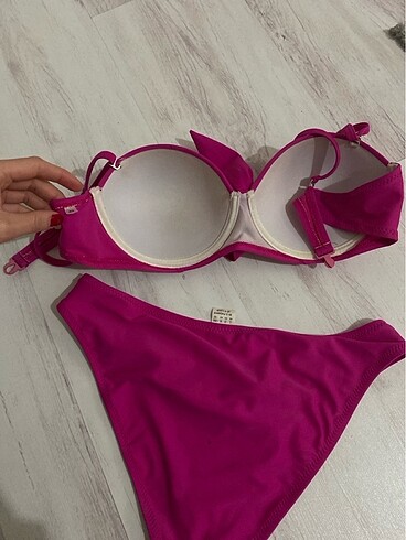 40 Beden pembe Renk Bikini