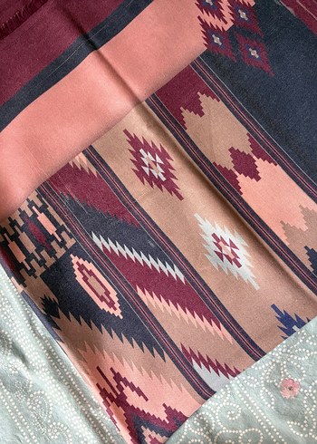 Bohem Çok Renkli Kadın Şal - Görsel 2