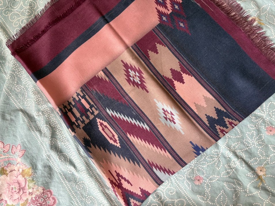 Bohem Çok Renkli Kadın Şal - Görsel 2