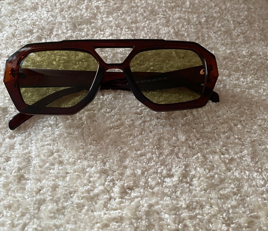 Kahverengi Kadın dikdörtgen Güneş Gözlüğü - Görsel 3