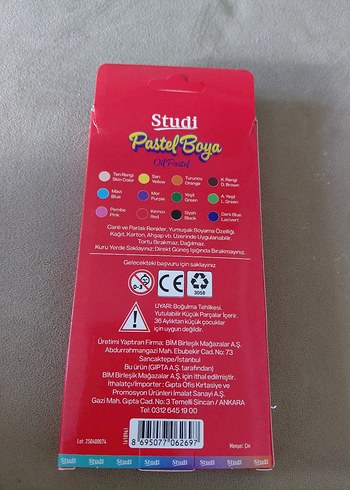  Beden Studi 12 Renk Pastel Boya Seti