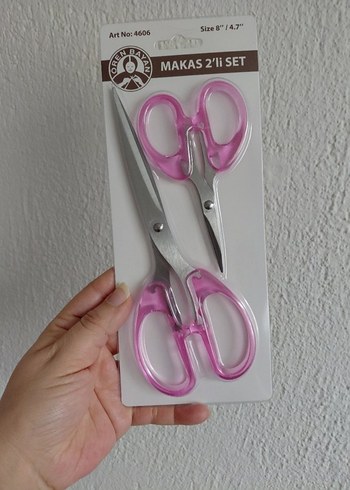 Pembe 2'li Makas Seti