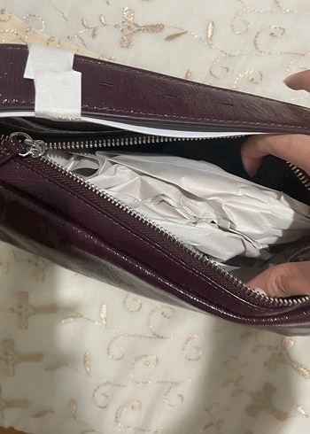 Beden bordo Renk Bordo Deri Kadın Omuz Çantası