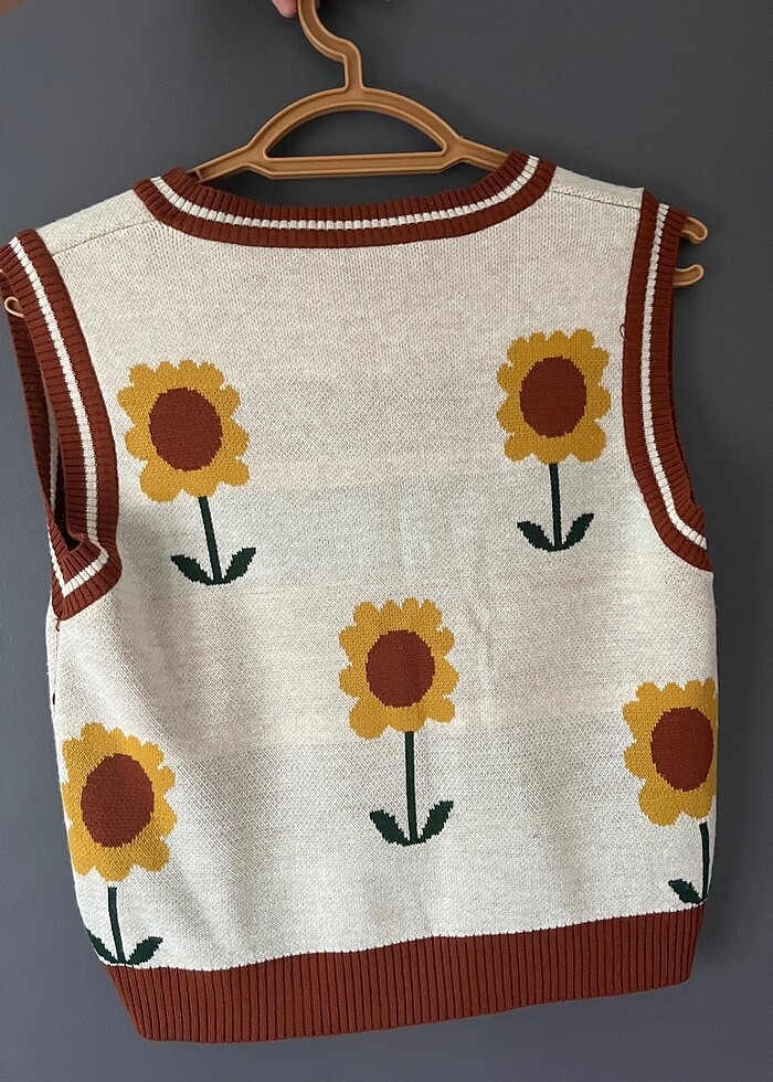 ayçiçeği çiçek süveter - Görsel 3