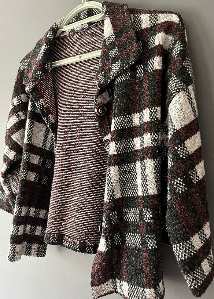 kareli hırka - Görsel 3