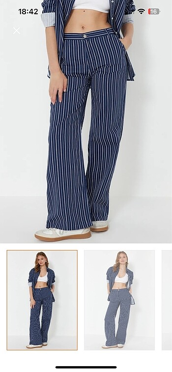 çizgili jean - Görsel 2