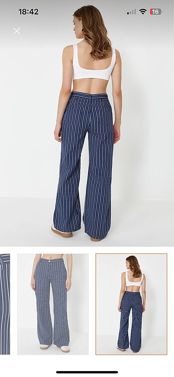 çizgili jean - Görsel 4
