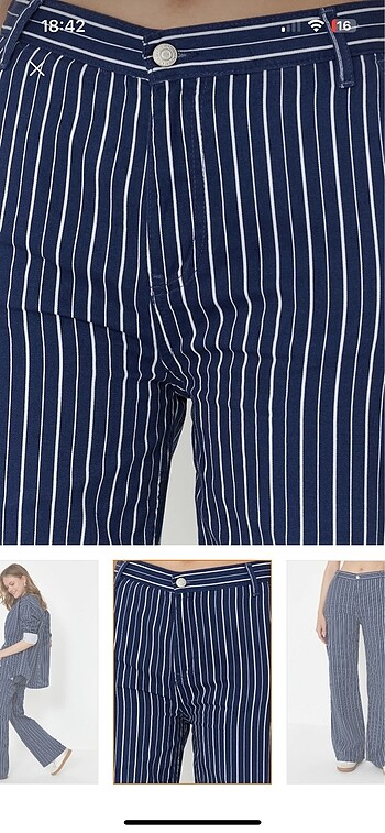 çizgili jean - Görsel 3