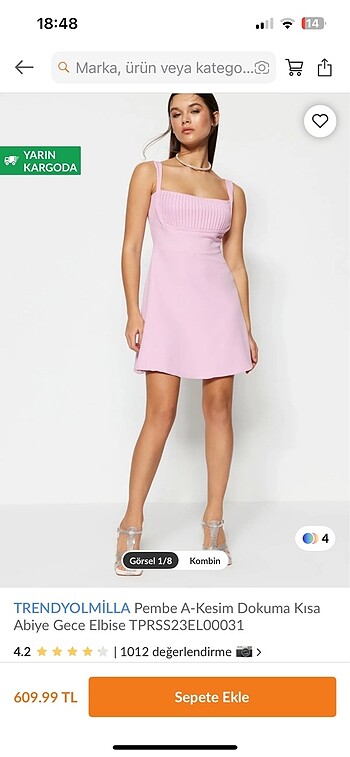 pembe mini elbise abiye
