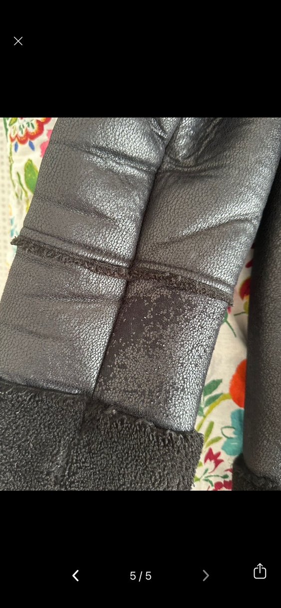 Stradivarius Siyah Suni Kürklü Denim Ceket - Görsel 4