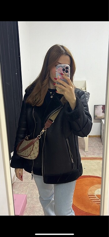38 Beden siyah Renk Stradivarius biker ceket