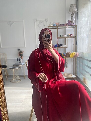 universal Beden Taş detay abaya