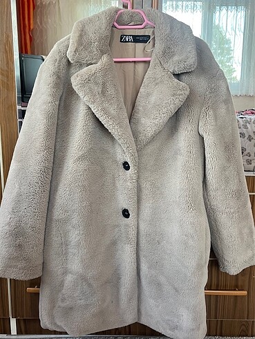 xs Beden ZARA SUNİ KÜRK KABAN
