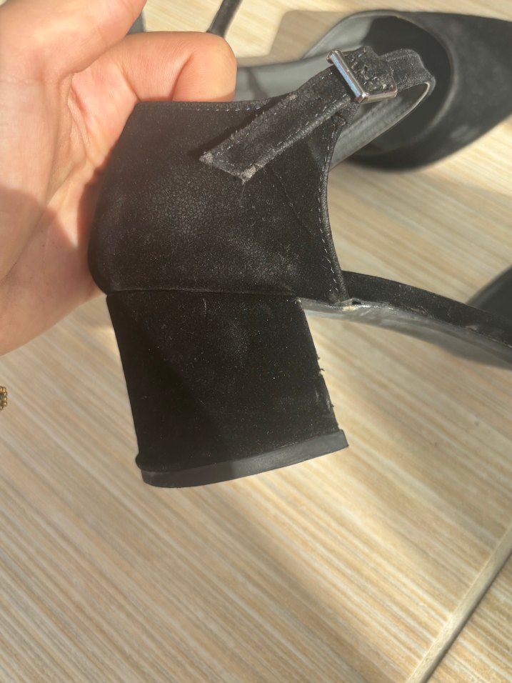 Siyah Tokalı Kadın Topuklu Ayakkabı - Görsel 5