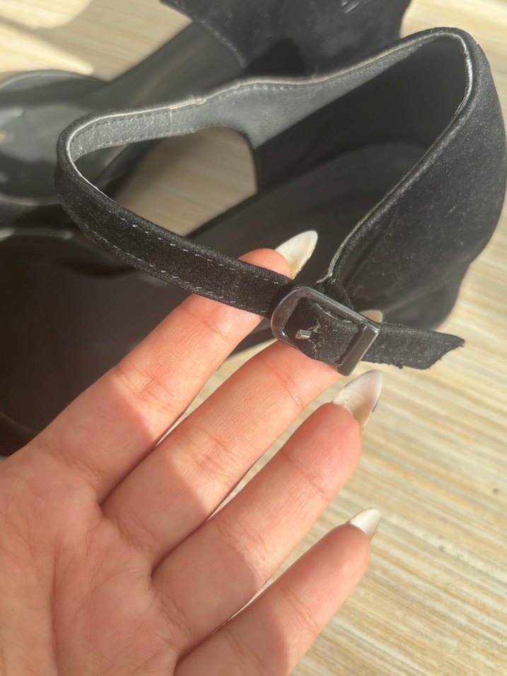 Siyah Tokalı Kadın Topuklu Ayakkabı - Görsel 3