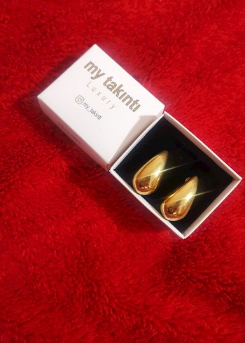 Beden My Takıntı Parlak Sarı Gold Küpe