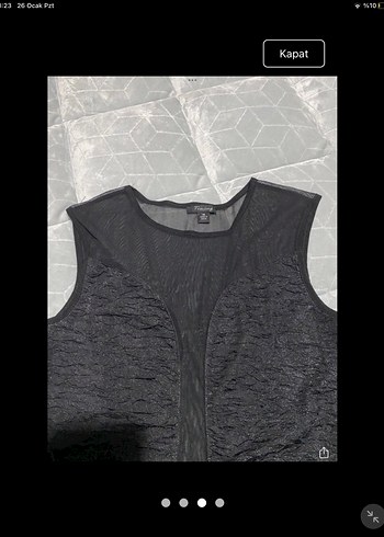 Siyah V Yaka Mini Elbise - Görsel 3