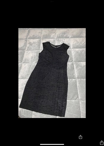 Siyah V Yaka Mini Elbise - Görsel 2