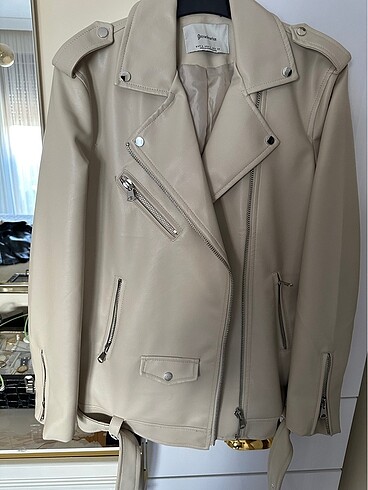 Stradivarius deri biker ceket