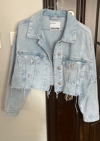 Kadın Mavi Denim Düğmeli Ceket - Görsel 2