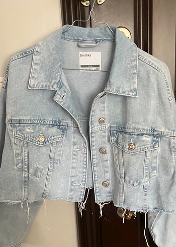 Kadın Mavi Denim Düğmeli Ceket - Görsel 3