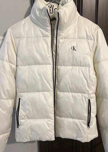 Beyaz Fermuarlı Kadın Mont  1 defa giyildi - Görsel 4