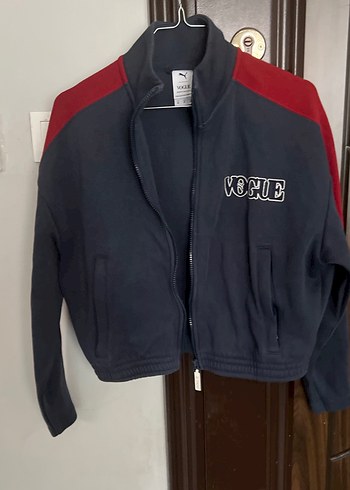 Vogue Baskılı Gri Kadın Spor Ceket orjinal - Görsel 3