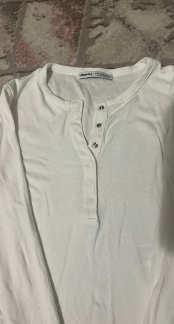 Kadın Beyaz Pamuklu Uzun Kollu buluz tiril tiril - Görsel 4